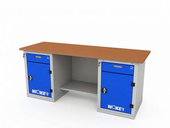 Верстак ДВК с 2 тумбами WOKER PRO 2202.2000