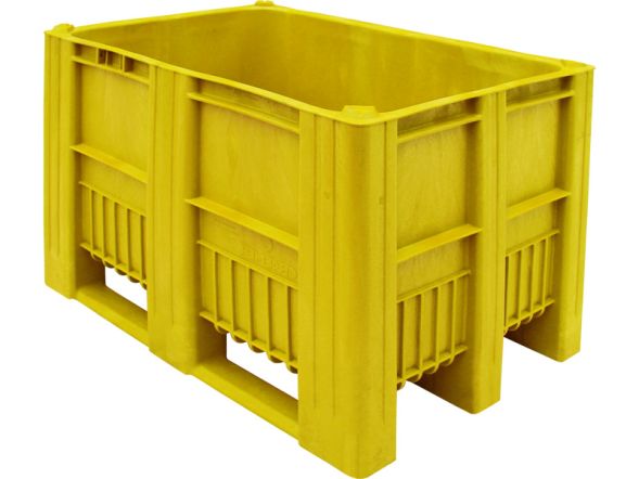 BoxPallet 1200х800х740 мм желтый сплошной