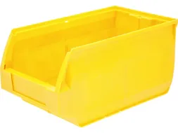 Ящик (лоток) пластиковый сплошной, 400x230x200 мм, 18.4 л, желтый [5004]