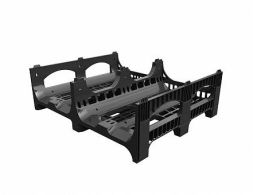 Поддон пластиковый перфорированный 1200x1000x388 черный (BottleRack)