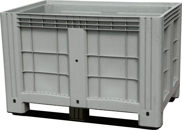 Контейнер сплошной на полозьях SDBOX 1208 SS, 1200х800х800 мм, серый