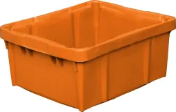 Ящик пластиковый сплошной, 480x393x220 мм, 30 л, оранжевый [304 м]