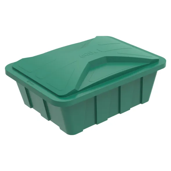 Ванна пластиковая пищевая с крышкой KN, 600 л, 1.0 г/см³, HDPE, зеленый [121201.0600.401.000]
