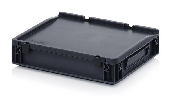 Евроконтейнер пластиковый ESD ED 43/75 HG, 40x30x9 см