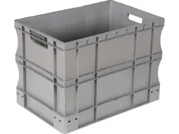 Евроконтейнер пластиковый с ручками SPK 4642, 600х400х435 мм, серый