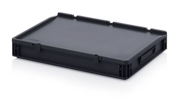 Евроконтейнер пластиковый ESD ED 64/75 HG, 60x40x9 см