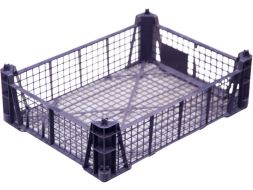 Ящик пластиковый перфорированный, 400x300x110 мм, 9 л, черный [103-110]