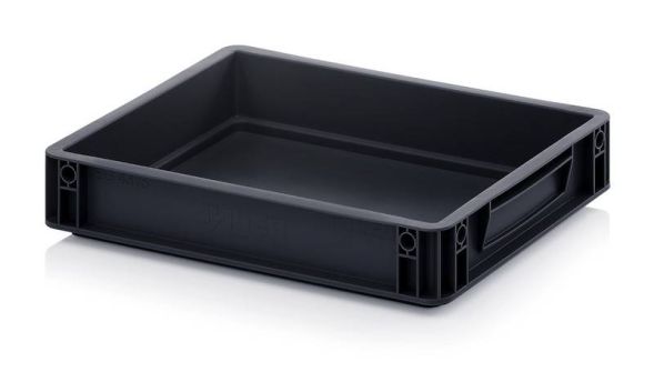 Евроконтейнер пластиковый ESD EG 43/75 HG, 40x30x7,5 см