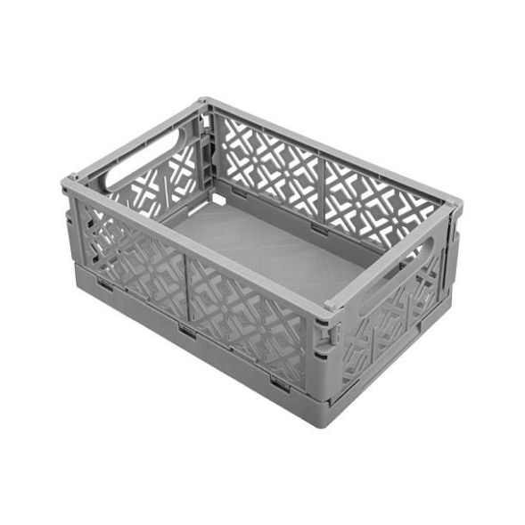 Ящик пластиковый складной ECONOVA Stocky M, 249х167х103 мм, 3.4 л, серый [434297411]