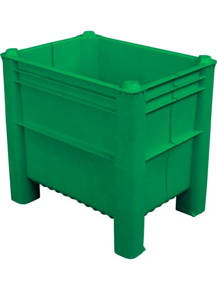 BoxPallet 600х800х740 мм сплошной зеленый