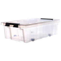 Контейнер с крышкой и клипсами Rox Box Original, 35 л, 580x390x180 мм, прозрачный [035-00.07]