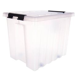 Контейнер с крышкой и клипсами Rox Box Original, 50 л, 500x390x400 мм, прозрачный [050-00.07]