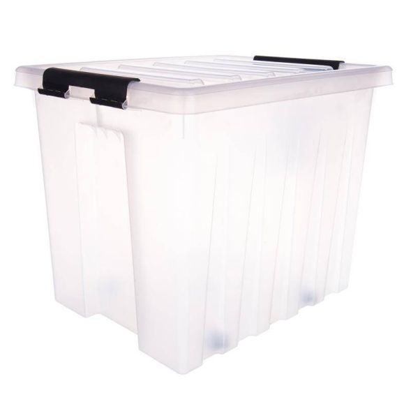 Контейнер с крышкой и клипсами Rox Box Original, 50 л, 500x390x400 мм, прозрачный [050-00.07]