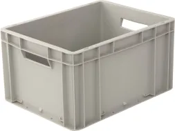 Ящик сплошной 400x300x220 мм, 21 л, серый, sku: ЕС 4322.1