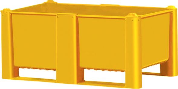 BoxPallet 1200х800х540 мм сплошной желтый