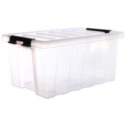 Контейнер с крышкой и клипсами Rox Box Original, 36 л, 390x250x500 мм, прозрачный