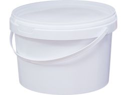 Ведро пластиковое с пластиковой ручкой, 2.25 л, белый [ВП 2,25]