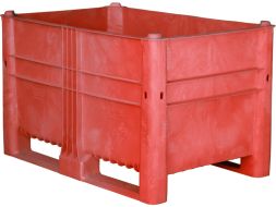 Контейнер пластиковый сплошной EcoLine-485, 1200х800х740 мм, красный