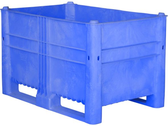 Контейнер пластиковый сплошной EcoLine-485, 1200х800х740 мм, синий