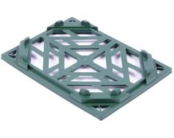 Пластиковая крышка перфорированная к цветочному баку 400х300х10 мм