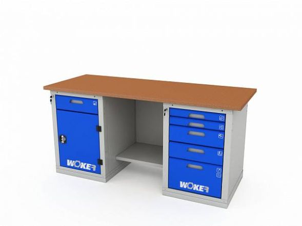 Верстак ДВК с 2 тумбами WOKER PRO 2205.1800