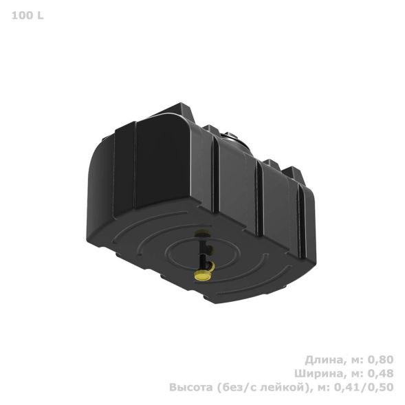 Бак пластиковый для летнего душа Полимер-Групп R 100 л, черный [DR100S]