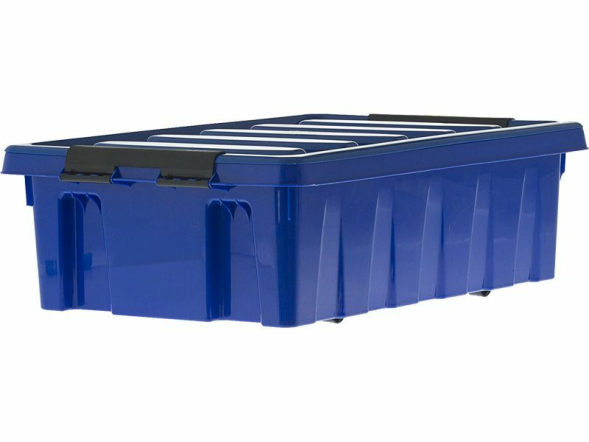 Контейнер с крышкой и клипсами Rox Box Original, 35 л, 580x390x180 мм, синий